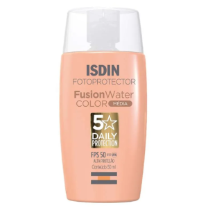 Protetor Solar ISDIN Fusion Water FPS 50 cor média 50ml