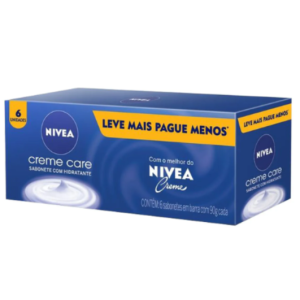 Kit Sabonete em Barra Nivea Creme Care 90g com 6 unidades