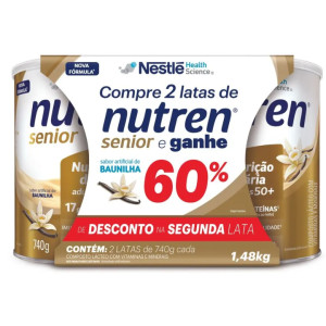 kit nutren senior sabor Baunilha 740g com 2 unidades
